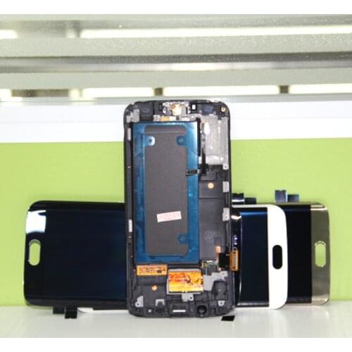 For Samsung Galaxy S6 Edge LCD G925 G925F SM-G925F Display Touch Screen Digitizer Assembly with frame White/Blue/Gold
