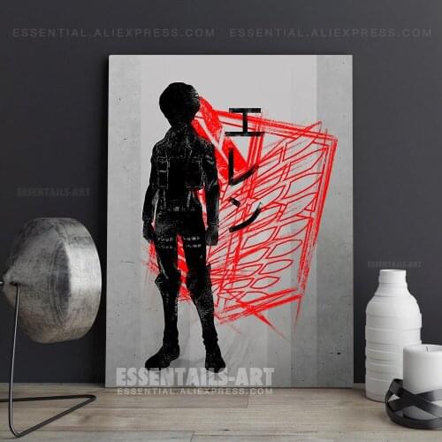 Eren Yeager Attack on Titan Poster Canvas Wall Art Painting Decor Pictures Bedroom Study Living Room Home Decoration Prints
