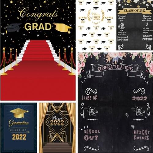 Graduation Class Of 2021 Backdrop Vinyl Golden Hat Photography Background For Photo Studio Custom Photophone Photozone Photocall