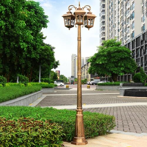 H≈2.2M)Outdoor courtyard street lamp courtyard outdoor lawn garden villa home floor lamp landscape high pole lamp waterproof