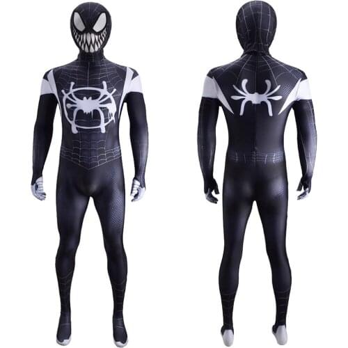 Joker Miles Into the Verse Miles Morales Cosplay Costume Lycra Spandex Superhero Zentai Suits Halloween Costume For Adult Kids