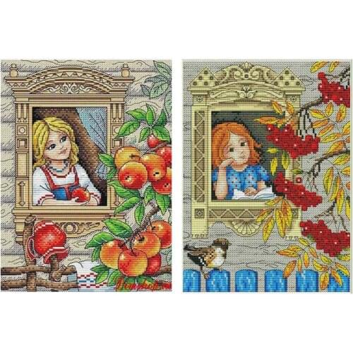 Summer autumn afternoon patterns counted 11CT 14CT 18CT DIY Cross Stitch Sets Chinese Cross-stitch Kits Embroidery Needlework