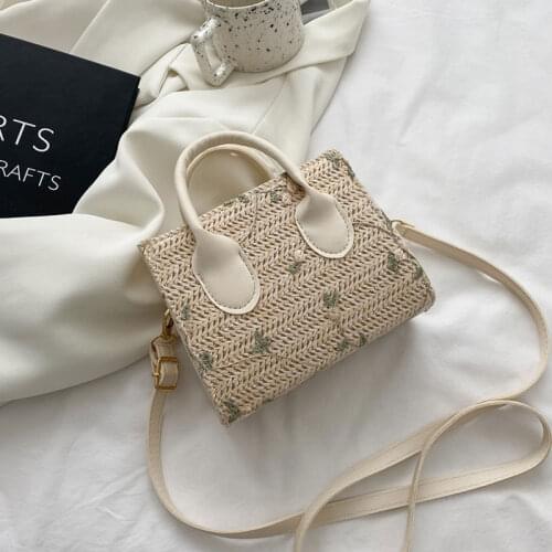 Summer Fashion Style Handbags For Women Brand Simple Trend Female Crossbody Bag 2021 Straw Single Shoulder Bag Lady Small Purse