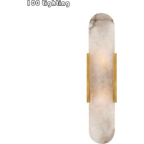 Marble LED Wall lamp 90-260V Living room Corridor Wall Sconce Hotel Room Bathroom Wall lights Golden Metal Atmosphere Lighting