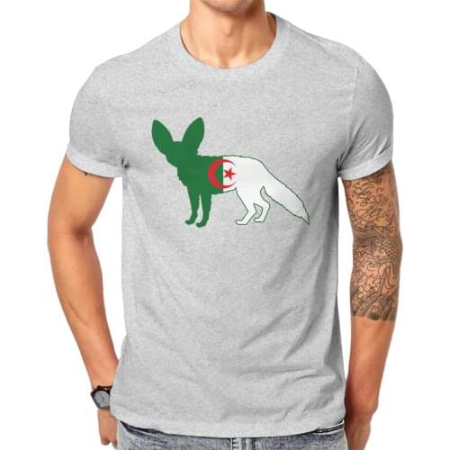 Flag Fennec of Algeria Sticker Mens short-sleeved t-shirt Funny R345 T-shirts Eur Size