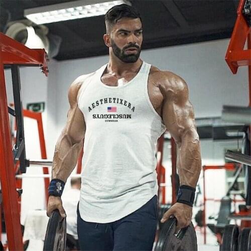 New design Brand Gyms Vest bodybuilding Clothing and Fitness men Summer workout Sleeveless undershirt tank tops tops men