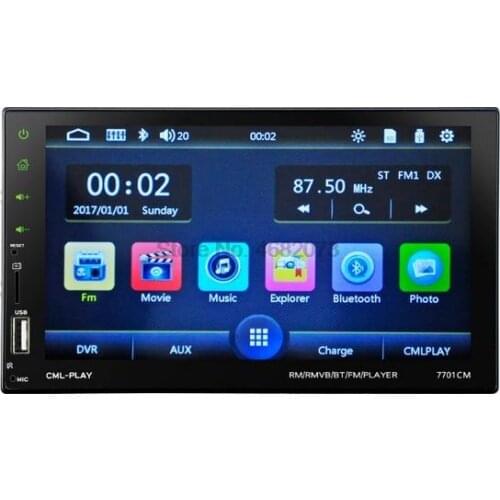 By DHL or Fedex 5pcs 2 din Car Radio 7" Touch Screen Car MP5 Multimedia Player Android Mirror Charger Bluetooth 7701CM
