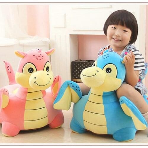 Drop shipping lovely baby seat cartoon dinosaur plush seat cushion childrens Dinosaur plush toys sofa floor decoration