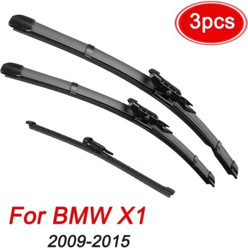 MIDOON Wiper Front Rear Wiper Blades Set For BMW X1 E84 2009 - 2015 Windshield Windscreen Front Rear Window 24"19"12"