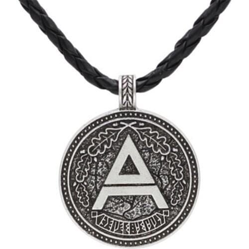 Viking Valknut Pendant Slavic Amulet Pendant Necklace Rope Chain Viking Statement Jewelry For Boyfriend Gifts