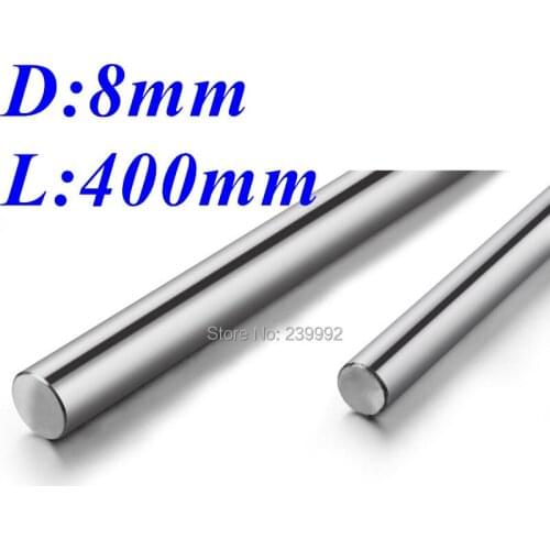 2pcs 3D printer rod shaft WCS 8mm linear shaft L 400mm chrome plated linear motion guide rail round rod Shaft for cnc robot