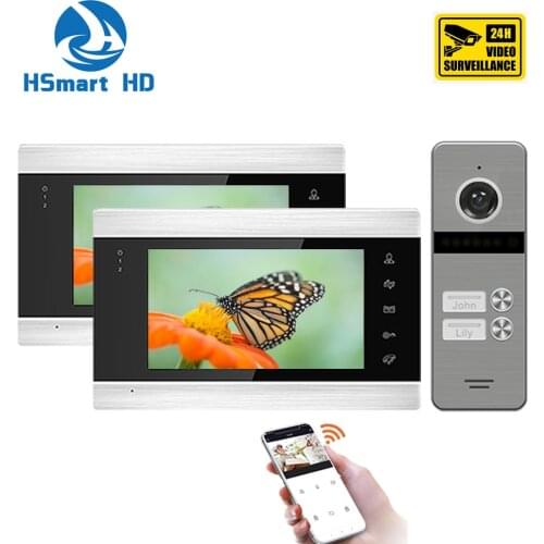 Tuya Smart 7 inch WiFi Phone Video intercoms for Home 1/2 indoor Monitor Doorbell with Night Vision HD Camera Outdoor System