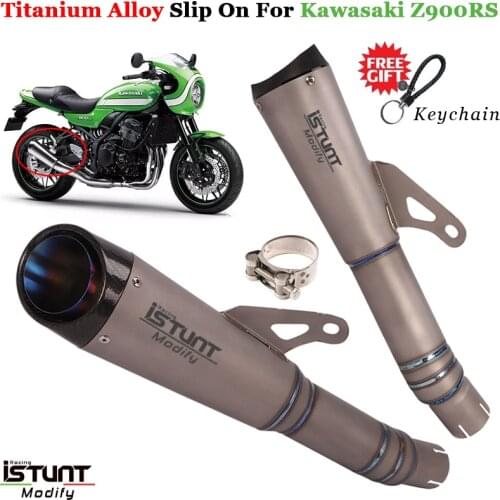 Slip On For Kawasaki Z900RS Motorcycle Exhaust System Modified Middle Link Pipe Escape moto Titanium Alloy Muffler