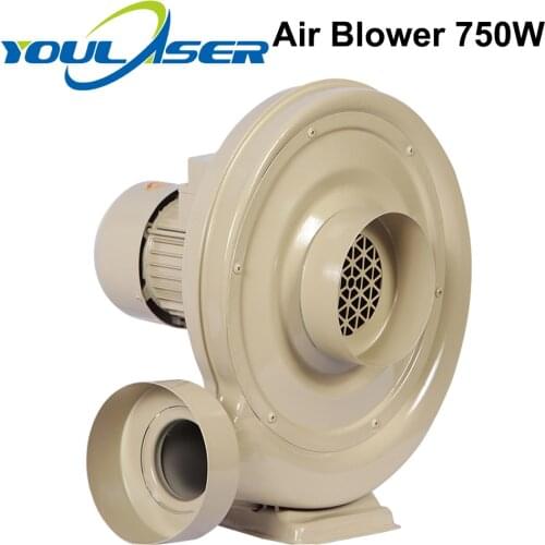 220V 750W Exhaust Fan Air Blower for CO2 Laser Engraving Cutting Machine Medium Pressure Lower Noise