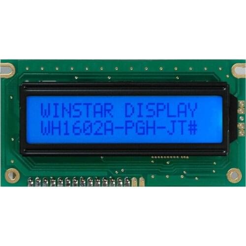 Winstar WH1602A is a 16x2 Character dot Matrix LCD Display Module, screen bule backlight new and original