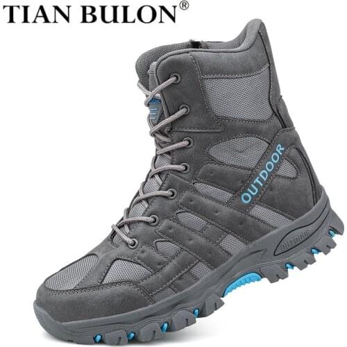 Winter Outdoor Military Boots Men Combat Ankle Boots Commuter Training Mens Waterproof Tactical Boots Mens Hiking Trekking Boots
