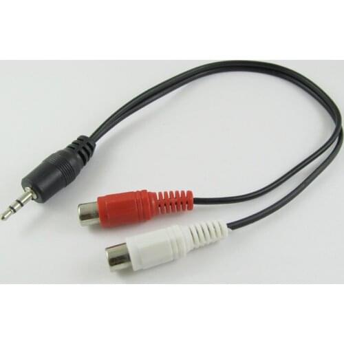 10pcs 3.5mm 1/8" Male Stereo Plug to 2 RCA Female Audio Video Y AV Adapter Cable 30cm