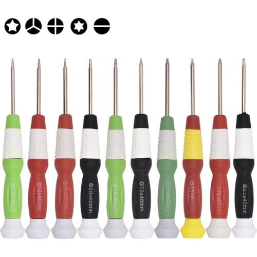 126mm Precision Screwdriver P2 P5 0.8 1.2 Pentalobe T3 T4 T5 T6 Y 0.6 2.0 1.2 1.5 2.0 Phillips Flatted for Switch Air Pro iPhone
