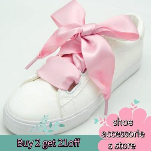 Off white 4 cm wide and 80 cm flat satin ribbons laces polyester laces sneakers sneakers lace color laces multicolor laces