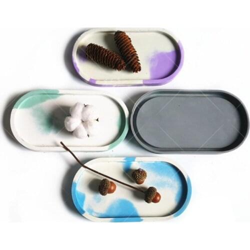 5Pcs DIY Ashtray Mold Square Cup Mad Silicone Jewelry Making Mould Oval Epoxy Resin Casting Coaster Molds Art Tools