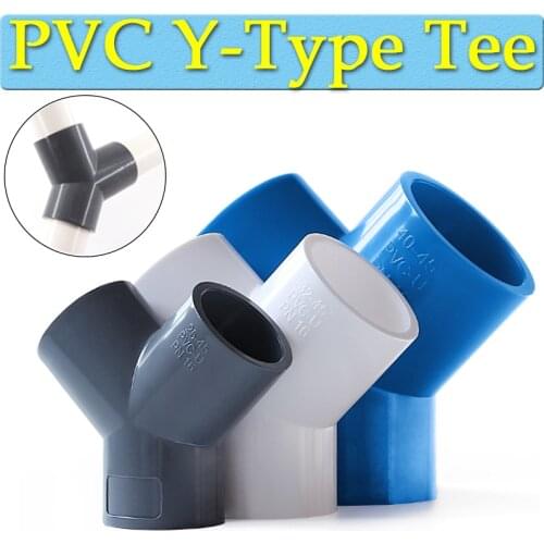 5Pcs PVC Pipe Y-Type Connector Garden Irrigation Tube 3-Way Joints Aquarium Fish Tank Water Supply Pipe Fittings DIY Tools