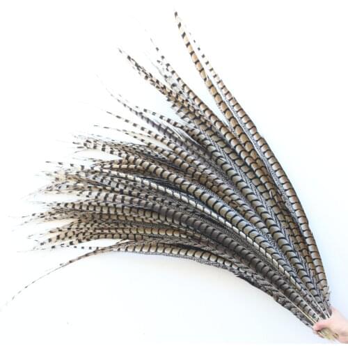 50pcs/lot natural color Lady Amherst Pheasant tail Feathers for crafts 32-36Inch/80-90CM Jewelry Wedding Decorations Plume