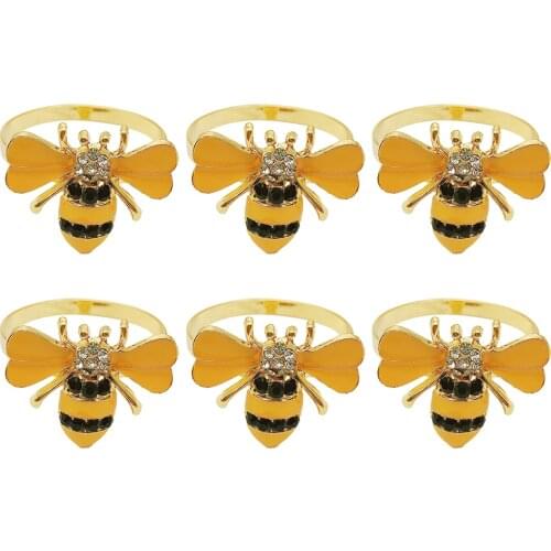 6Pcs Practical Exquisite Creative Cute Napkin Clasps Napkin Buckles Table Decor Napkin Rings for Home Hotel Party Restaurant