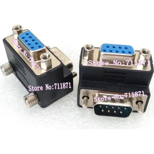 90 Degree Right Angle Male Female 9Pin RS232 DB9 Adapter Bend 9 Pin Db9 rs232 Connector RS232 Serial interface Male Female joint