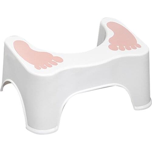 Bathroom Toilet Step Stool Anti-slid Plastic Good Bearing Toilet Squat Stool Household Furniture