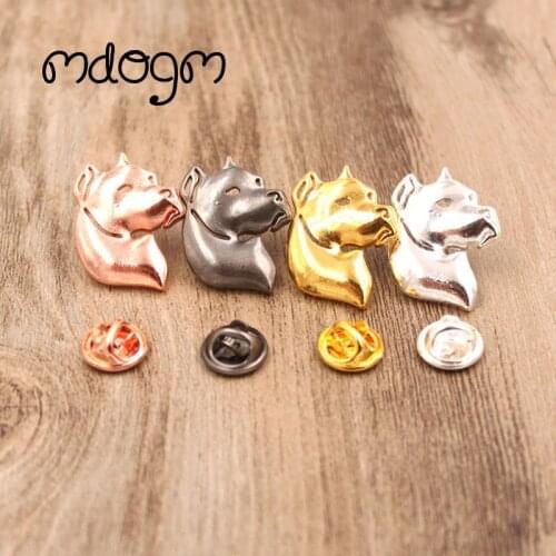 Mdogm Dogo Argentian Brooches And Pins Suit Cute Jewelry Funny Metal Small Father Birthday Party Gift For Male Men B121
