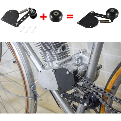 Pouvoir Black Rubber Wheel Chain Tensioner Fits For 50cc 66cc 80cc Motor Kit Motorized Motorised Bicycle Bike