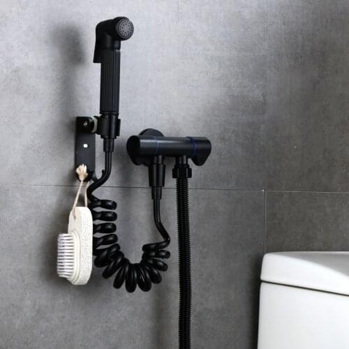 Black Bidet Faucets Toilet Shower Household Spray Gun Faucet Mixer With Hose Woman Anal Cleaning Shower Steel Bidet Shower Head