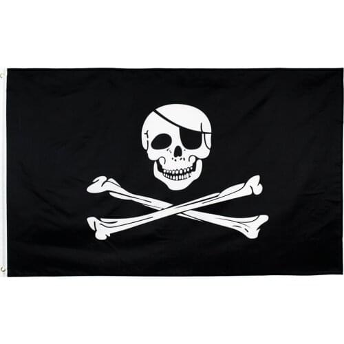 Jennifer 90x150cm jolly roger skull bone pirate Flag