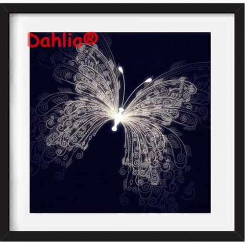 Crystal Dream Butterfly Exquisite Arts Needlework Embroidery DIY Cross Stitch Kits Crafts 14CT Unprinted Home Decor Handmade