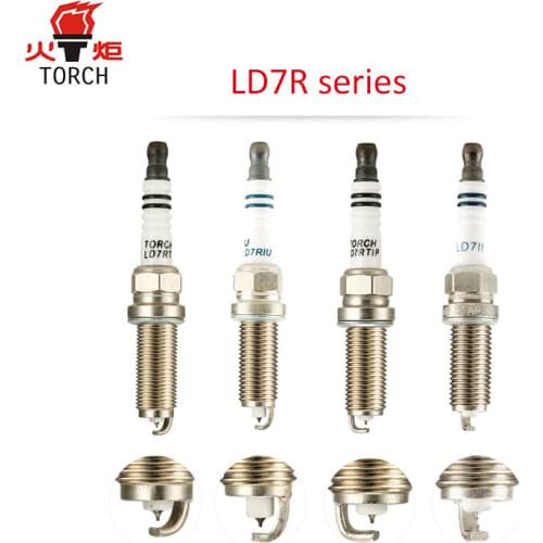 4pcs/lot China original TORCH spark plugs LD7R series LD7RTI/LD7RIU/LD7RTIP/LD7II for NissantoyotaMazdaRenault Ssangyong