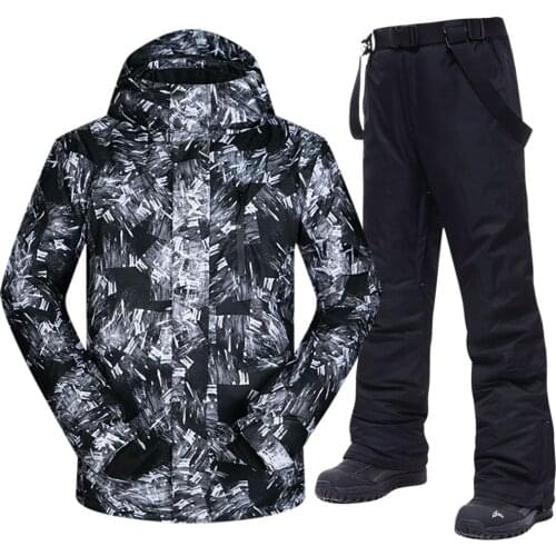 New Ski Suit Men Winter Warm Windproof Waterproof Outdoor Sports Snow Jackets and Pants Hot Ski Equipment Snowboard Jacket Men