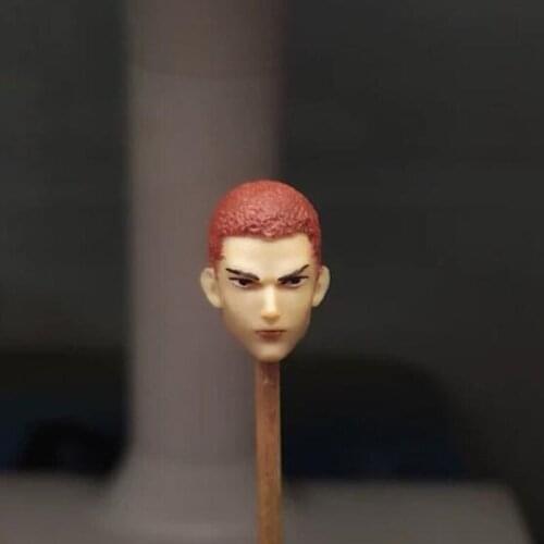 Painted 1/18 Scale Hanamichi Sakuragi Basketball Master Head Sculpt Fit 3.75" Figure