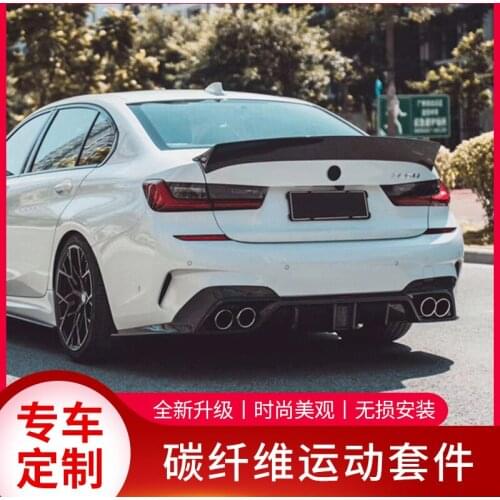 Suitable for New Bmw Three G20 / G28 Modified 3 Series Carbon Fiber Front Shovel Side Skirt Rear Lip Exhaust Tail Small