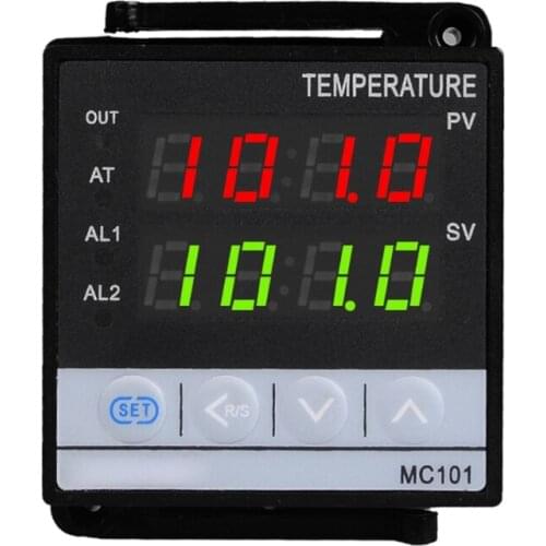 2in1 Relay + SSR Output PID Thermostat Temperature Controller ℃/℉ for Universal Input K,E,J Thermocouple Pt100 85-265VAC