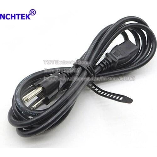 NCHTEK US Power Cord, Nema 5-15P 3Pin US Male Plug to IEC320 C13 Female Power Adapter Cable About 2.5M/Free shipping/1PCS