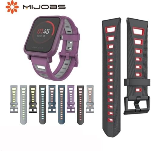 Silicone Wrist Strap for Xiaomi Huami Amazfit GTS Bip GTR BIT Accessories 20mm 22mm Bracelet for Amazfit PACE 2 Band Strap