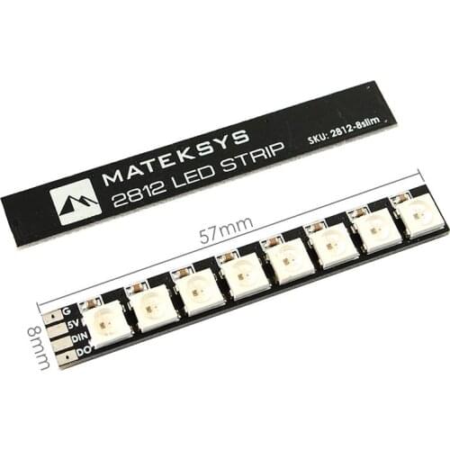 2 pcs MATEKSYS Matek ARM Light LED 2812 LED STRIP SLIM 57*8mm Board for FPV LED Drone ARM Light BetaFlight INAV