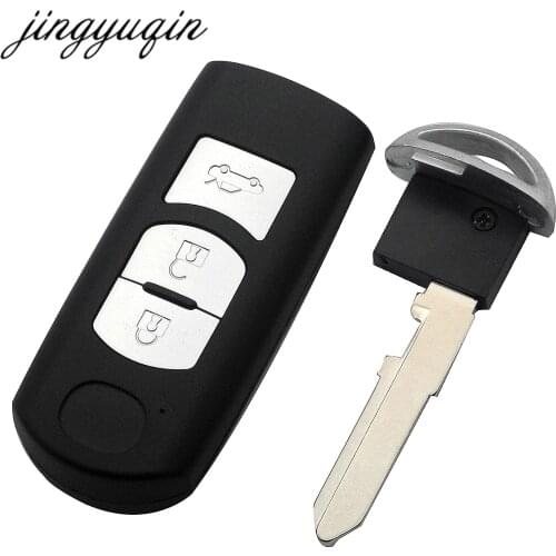 Jingyuqin 3 Buttons Smart Key Shell for MAZDA M2 M3 M5 M6 CX-3 CX-5 Demio Axela Premacy Atenza Car Remote Keyless Case Fob