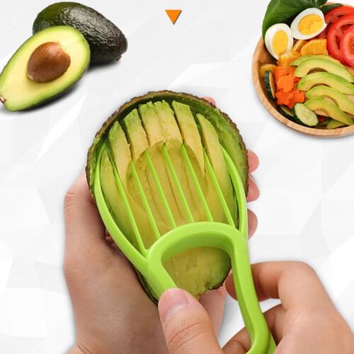 3-in-1 Avocado Peeler Shea Corer Butter Fruit Peeler Cutter Pulp Separator Plastic Knife Kitchen Vegetable Tools Kitchen Gadgets