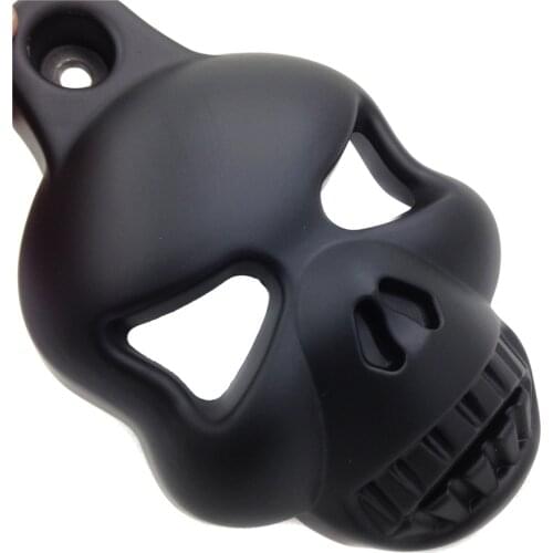Aftermarket Free Shipping Motorcycle Parts Skull Horn Cover for Harley Davidson Big Twins V-Rods Stock Cowbell 1992-2013 BLACK