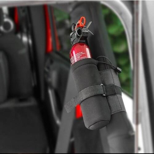 For Jeep Wrangler 1PC Car Styling Fire Extinguisher Bandage Vehicle Trunk Fixed Belt Bracket Sticker Straps Car Accessories