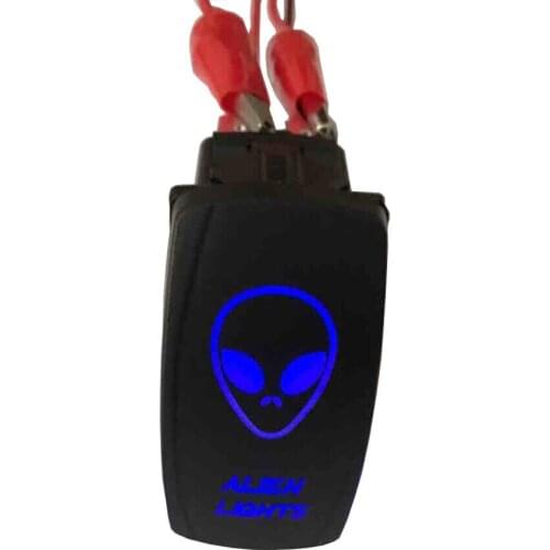 12-24V Car ALIEN LIGHTS 12V 20A Toggle Rocker Switch Blue LED Light 5Pin ON OFF