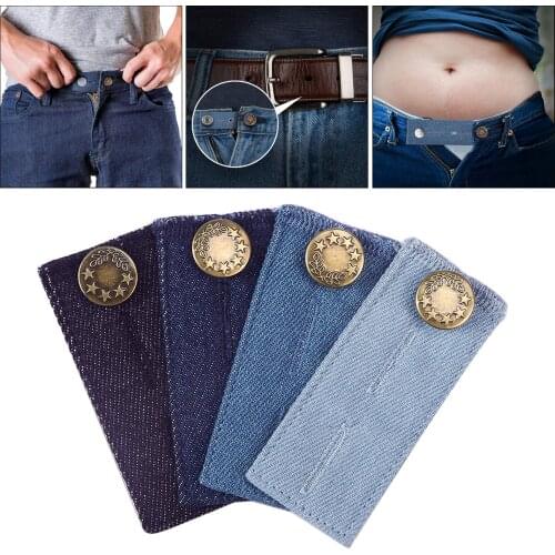 4pcs Denim Button Extender for Pants, Pants Extender for Maternity,Buttons Extender Waistband Extenders Jean,Waist Extenders