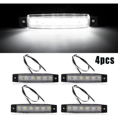 4PC Marine Grade 12 Volt Large Waterproof Cool White LED Courtesy Lights Set 100*20*8mm Car Lights Accessories