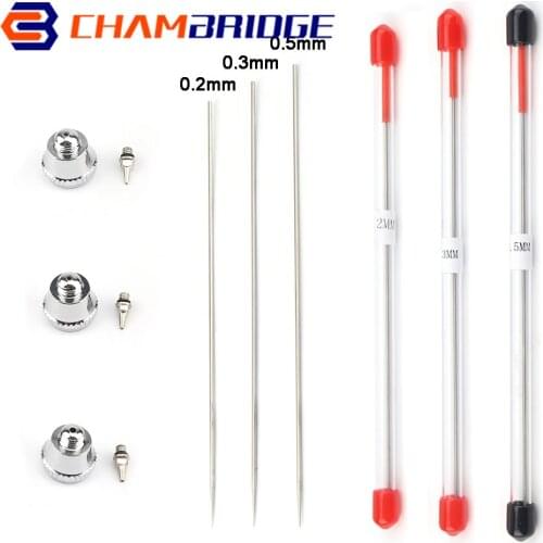 0.2mm 0.3mm 0.5mm Airbrush Nozzle Needle Airbrushes Spray Gun Spraying Paint Sprayer Replacement parts Tool Accessories